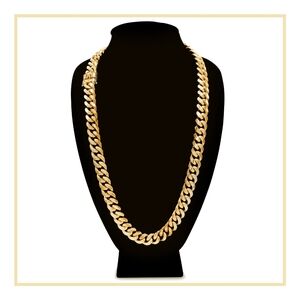 Elegant cuban Link 14kt Gold Filled Chain Necklace 24" 8mm